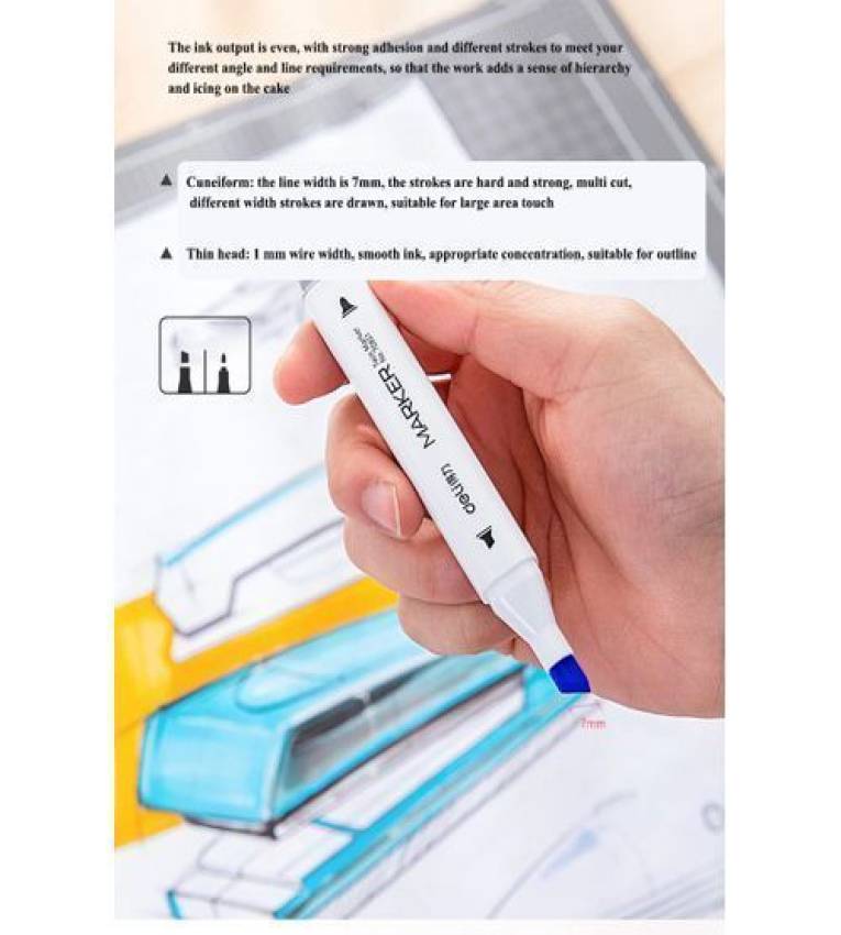 Marqueurs Touch Marker Couleurs vibrantes et séchage rapide pour un dessin et design professionnels